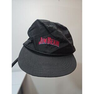 Vintage Jim Beam Whiskey Black Rope SnapBack Hat Cap